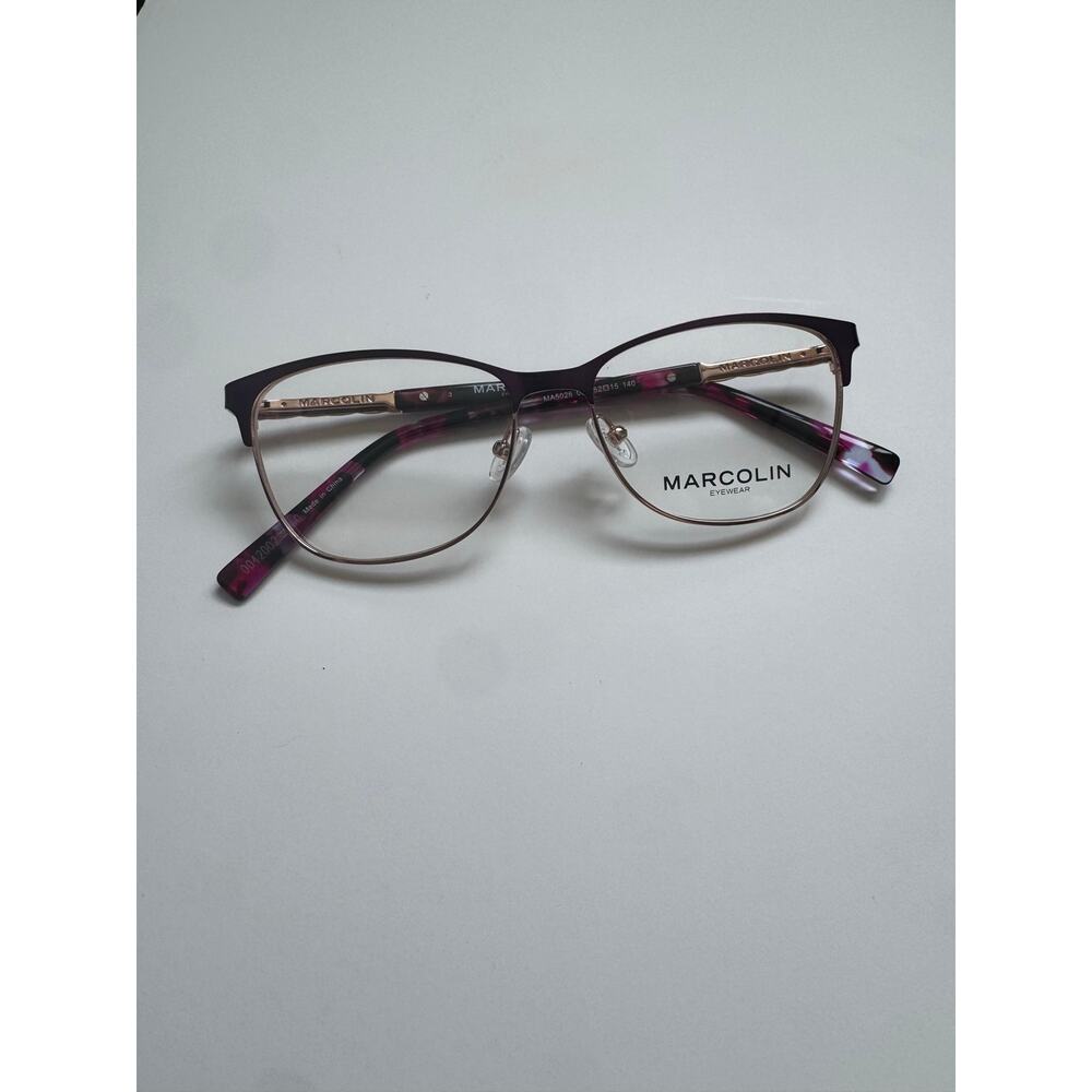 New Marcolin MA5026 082 Women's Eyeglasses Frames Cat Eye 52-15-140 Matte Violet